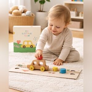 oioioi My Little Car Wooden Toy Set Beech Wood Baby Toddler